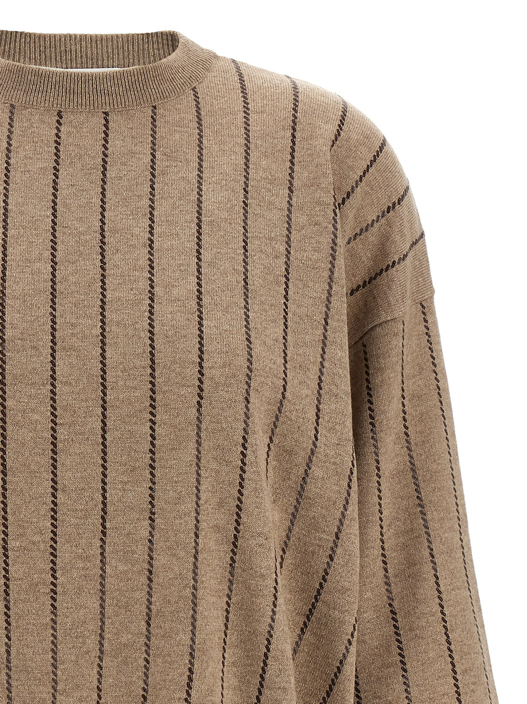 Brunello Cucinelli Sequin Cashmere Sweater Sweaters and Cardigans - Beige | f91dae8c82a441a95f103dc24d57db93a870beaa