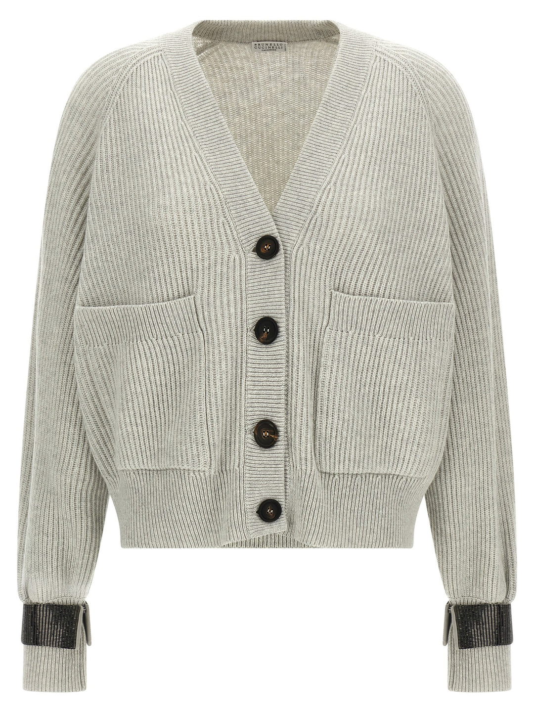 Brunello Cucinelli Monile Cuff Cardigan Sweaters and Cardigans - Gray | 7bc9e8b84714328333f98f5ffbd451ce19de079f