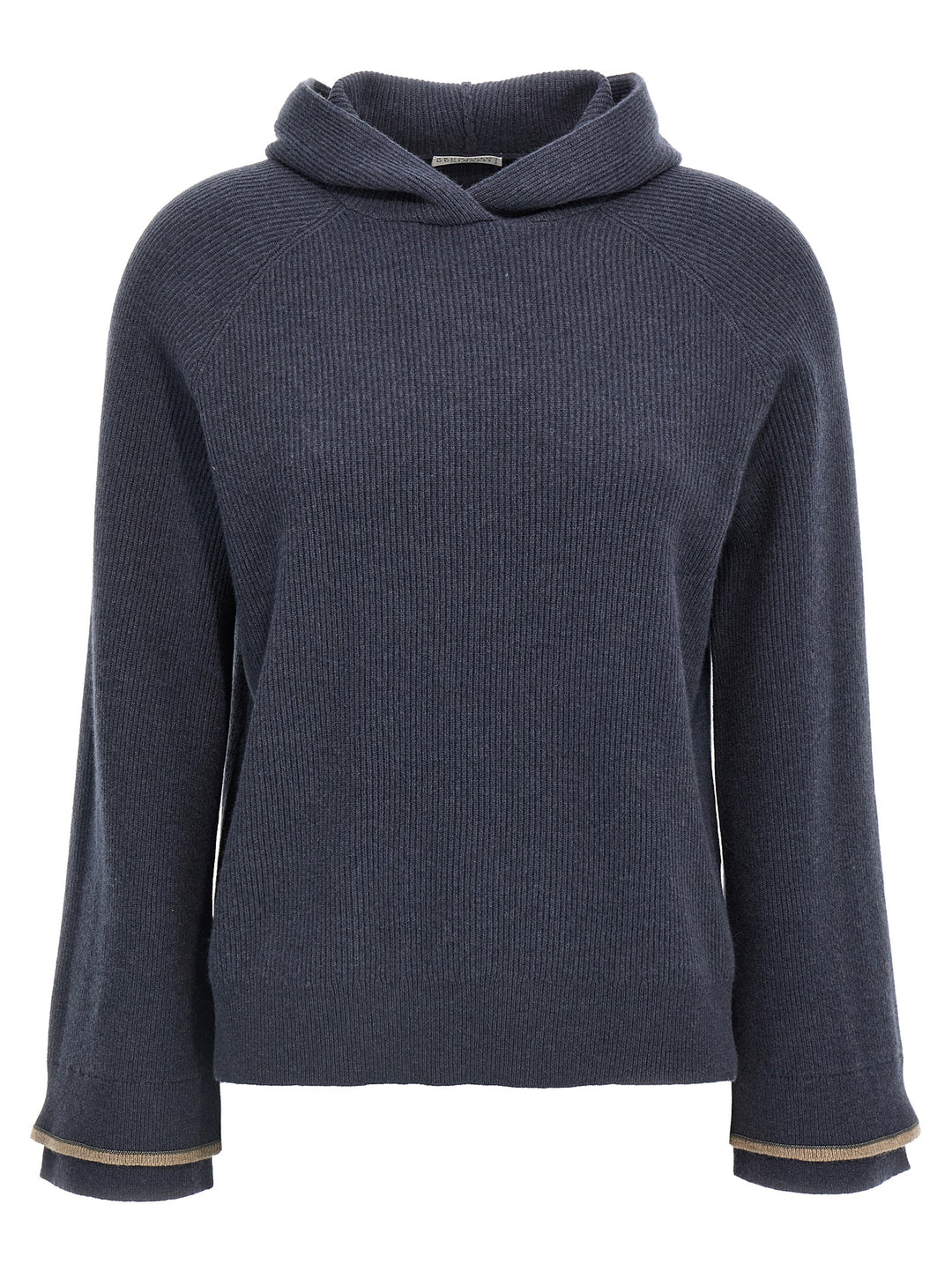 Brunello Cucinelli Hooded Sweater Sweaters and Cardigans - Blue | baa470169d12855b04978753806b282829b37094