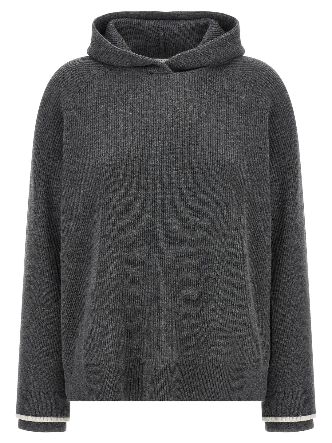 Brunello Cucinelli Hooded Sweater Sweaters and Cardigans - Gray | d17de43d28f822336a4c11691105024947d27e80