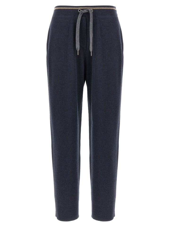 Brunello Cucinelli English Ribbed Trousers Pants - Blue | 5271020f7ccf136195cb809a0cee5f331140e2f3