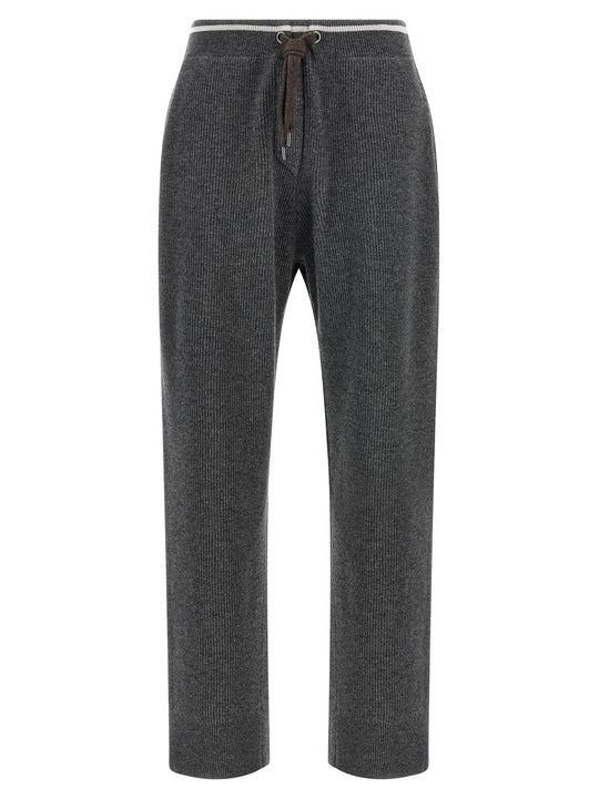 English Ribbed Trousers Pants Gray
