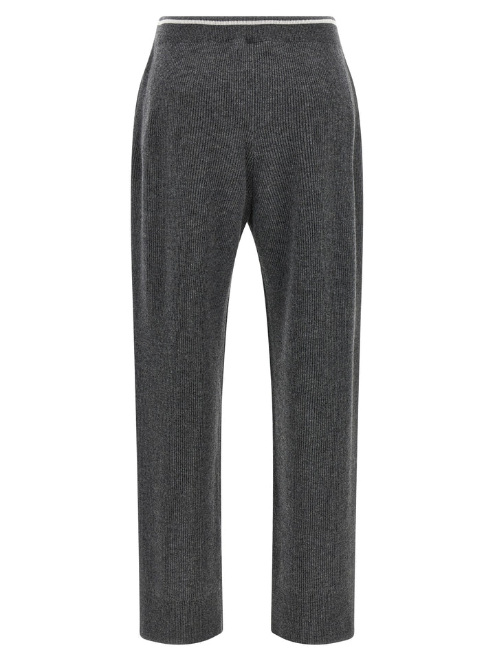 Brunello Cucinelli English Ribbed Trousers Pants - Gray | 60ef802cc67e66b0ada69b4b912dffc52a3d43fd