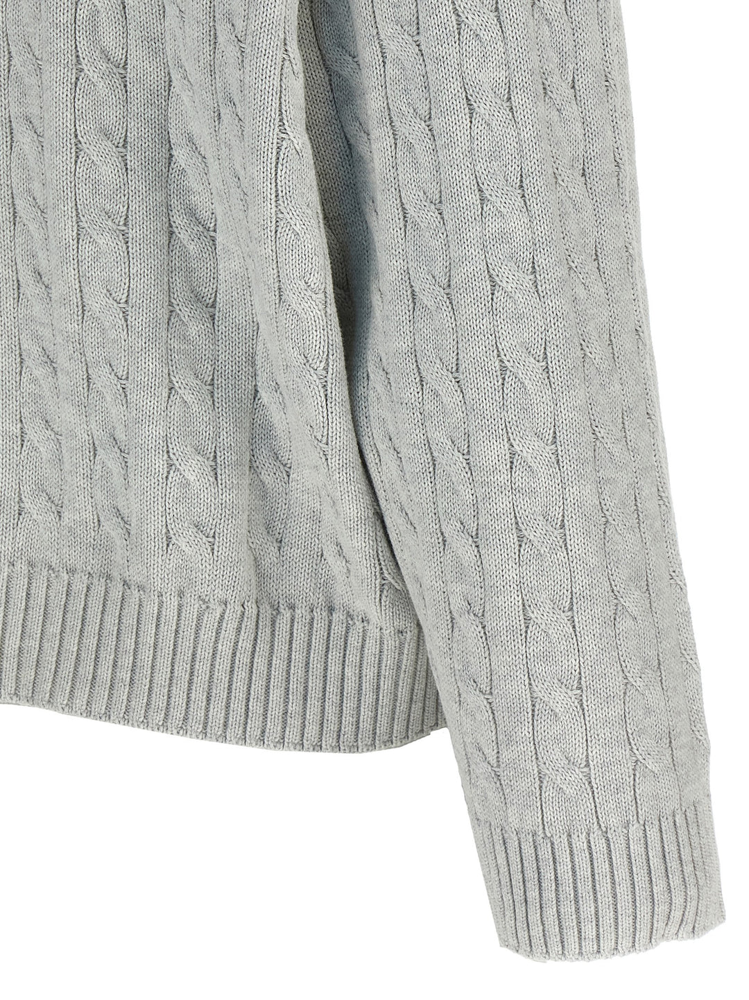 Brunello Cucinelli Cotton Cable Knit Sweater Sweaters and Cardigans - Gray | 456a59ca8dce14ab6ea9773f0cb53cc80240b441