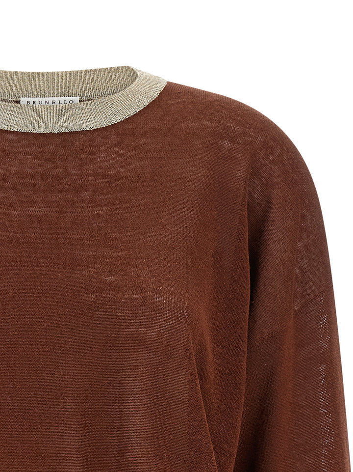 Brunello Cucinelli Dazzling Collar Sweaters and Cardigans - Bordeaux | 9ed921c742022907905e0874417f1eb6bc9c813e