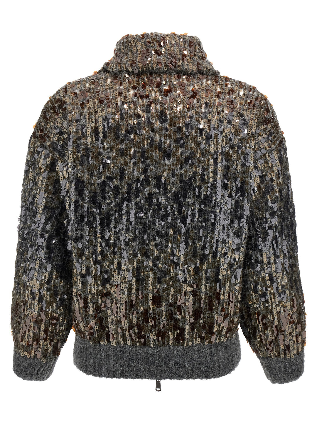 Brunello Cucinelli Dazzling Dégradé Embroidery Sweaters and Cardigans - Gray | 618ba2e375cbf434c2c91c0aa43e4b31184e63cf