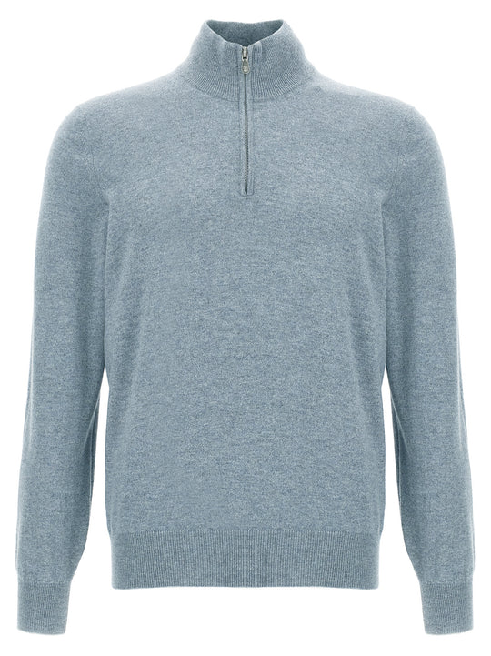 Half-Zip Sweater Sweaters And Cardigans Light Blue