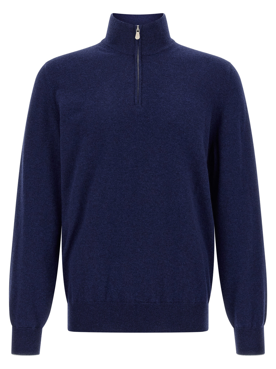 Brunello Cucinelli Half-Zip Sweater Sweaters and Cardigans - Blue | 74384e654f777144024778cb88f6de86ebd28b5d