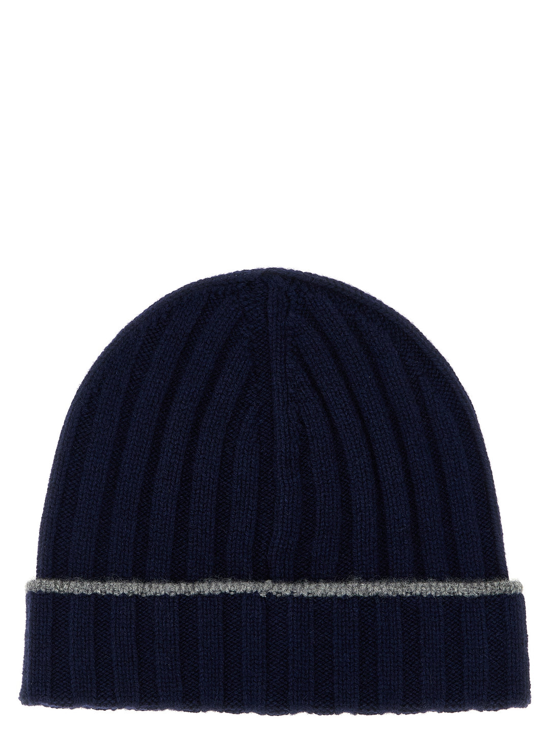 Brunello Cucinelli Cashmere Turn-Up Beanie Hats - Blue | f19f9cd17553719bf054c822f74a2711fee23ecf
