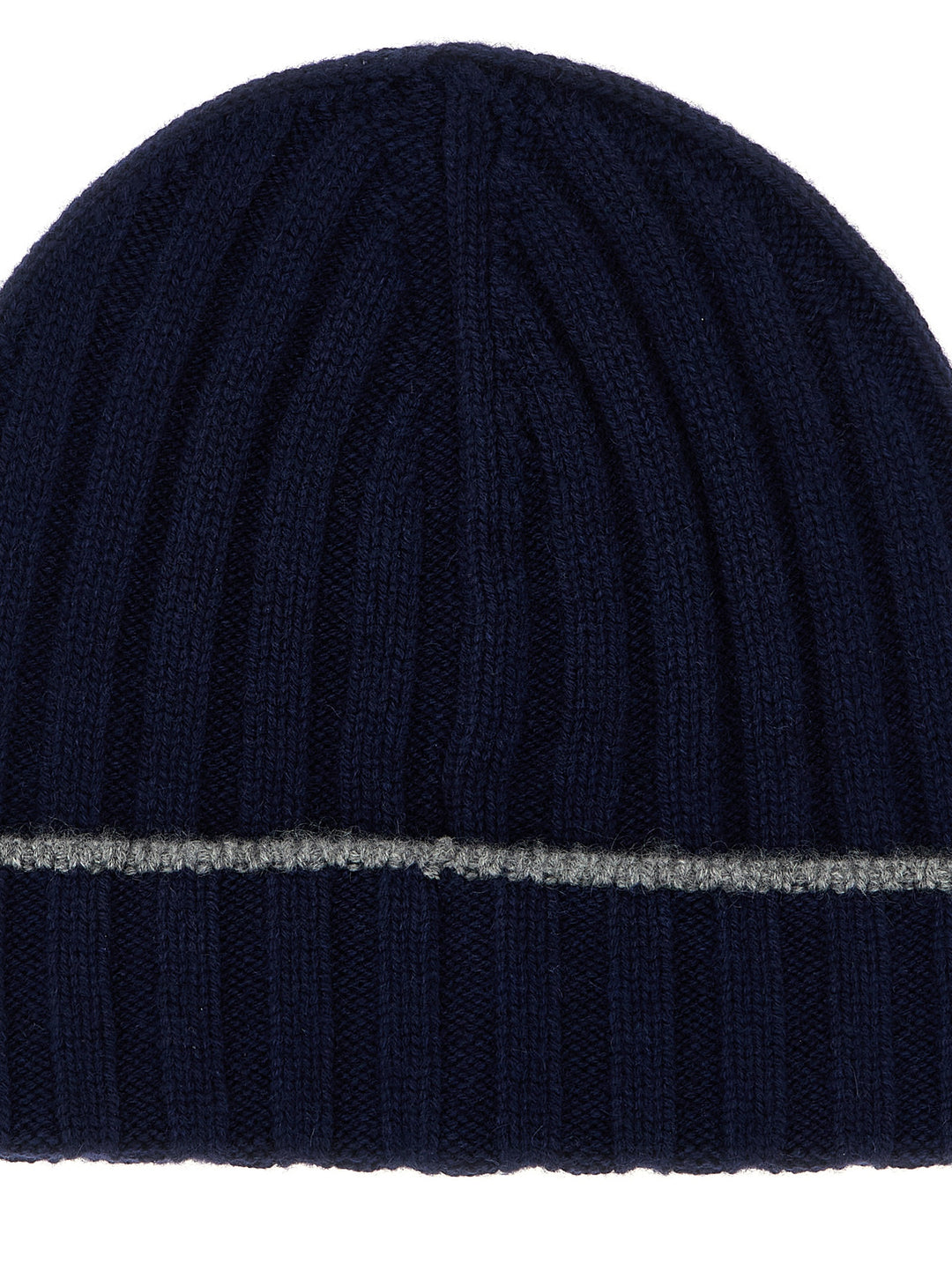 Brunello Cucinelli Cashmere Turn-Up Beanie Hats - Blue | c4f099eb09d895d3afde3999768b88f255cebc03
