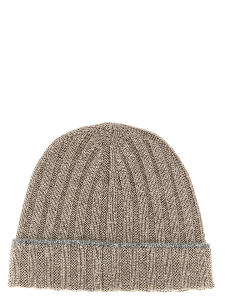 Brunello Cucinelli Cashmere Turn-Up Beanie Hats - Beige | b27e49f112321b3c883372648babc4dcd74a124e