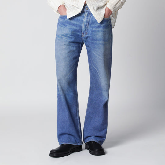 Jeans Third Cut In Digital Blue Aurora Print