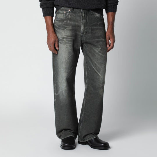 Black Jeans With Aurora Print