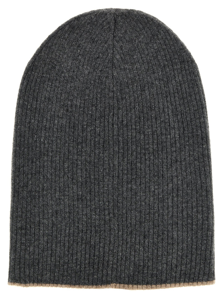 Brunello Cucinelli Reversible Beanie Hats - Gray | 668c882dfb7cda5c9b15a645cc3219d305bb1b23