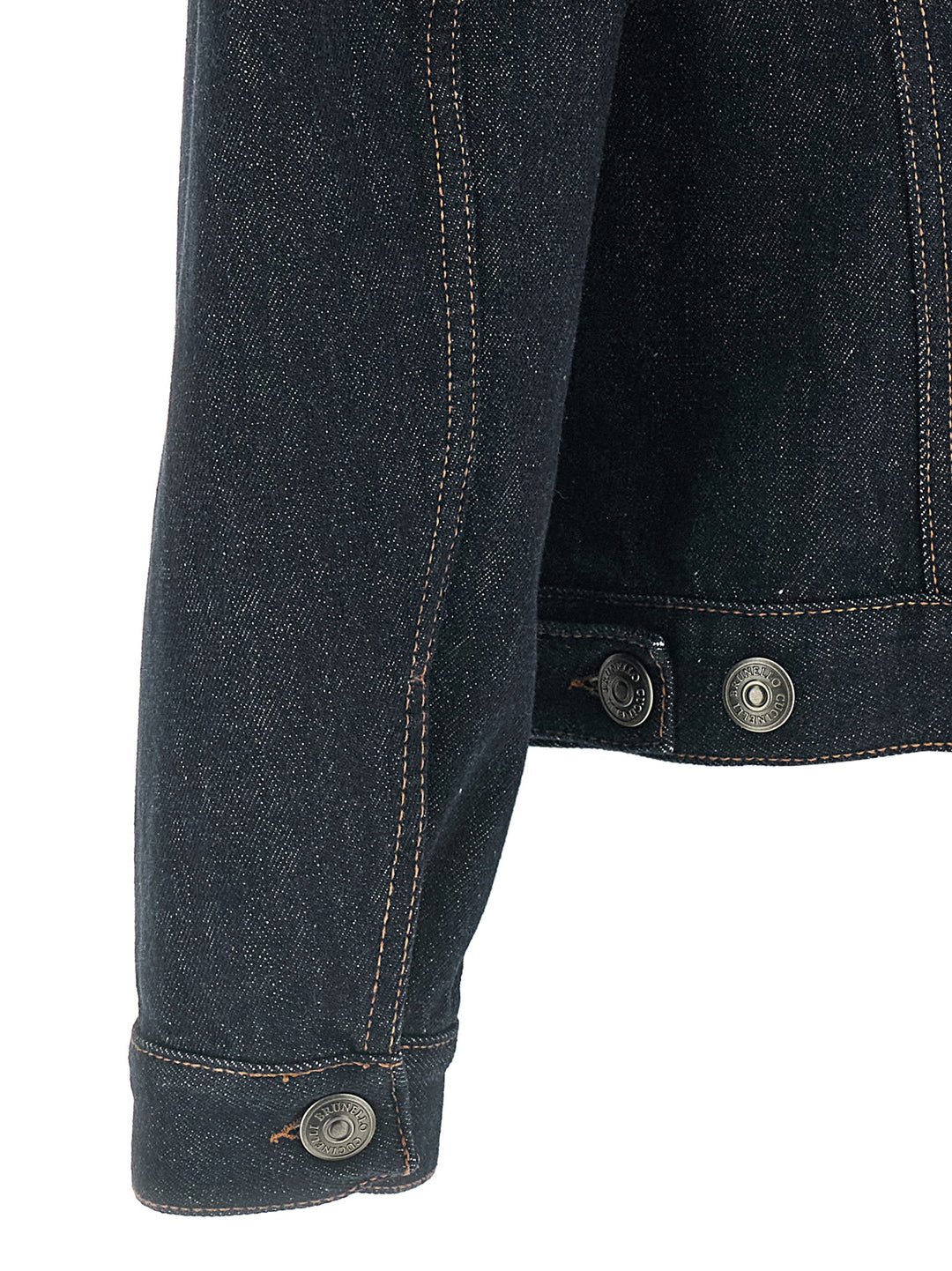 Brunello Cucinelli Denim Jacket Puffer Jackets - Blue | 7e72f83dcd14d6f0c1b7aaadd1b470a438ad948d