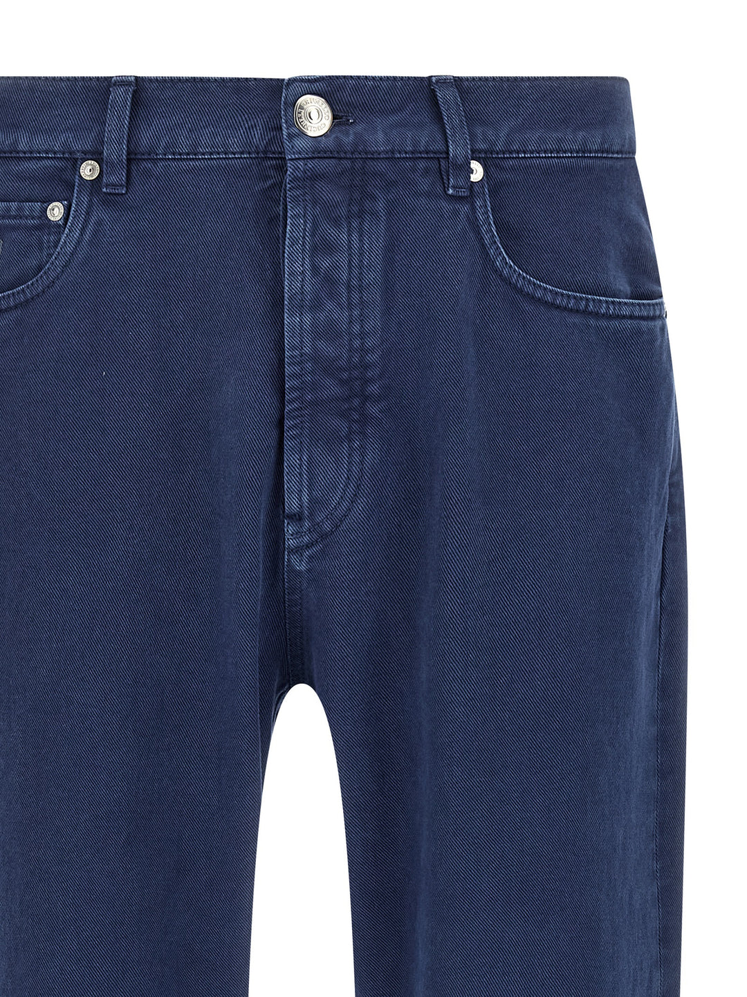 Brunello Cucinelli Garment-Dyed Denim Jeans - Blue | 8847f43a81e8308379a2d6b792a53c9f3beccb5c
