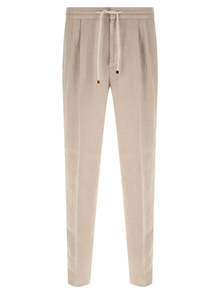 Brunello Cucinelli Linen Trousers Pants - Beige | 5c7c3514b5d2c727b1a5f0d93eb47a6277875e0b