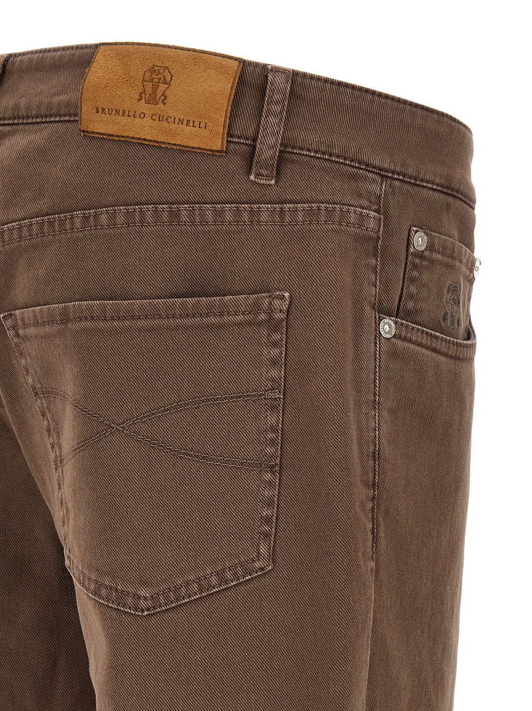 Brunello Cucinelli Garment-Dyed Jeans - Brown | e27240062ff0e3e0a357dba007bf7e7f62008062