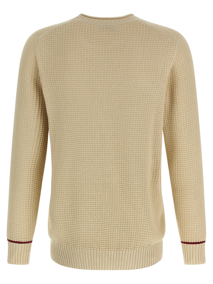 Brunello Cucinelli Waffle Stitch Cotton Sweater Sweaters and Cardigans - Beige | ad6b63476c6aedf24a289dec95cf74b00b600955