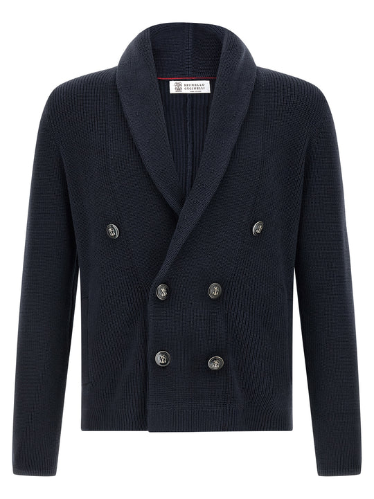 Button Cardigan Sweaters And Cardigans Blue