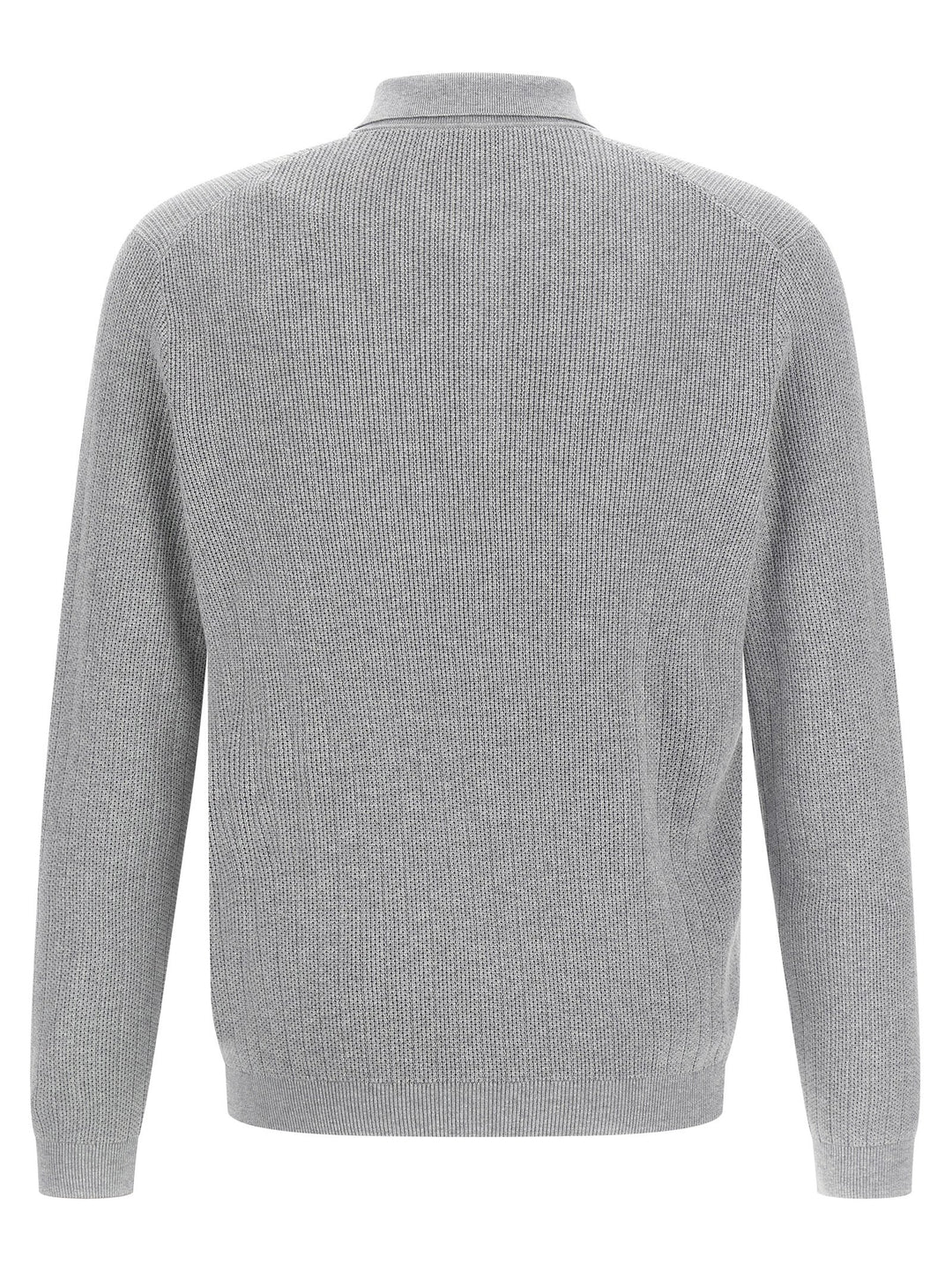 Brunello Cucinelli Honeycomb Cotton  Shirt Polo - Gray | 63e3567269812600419e64c60031420d1d009b13