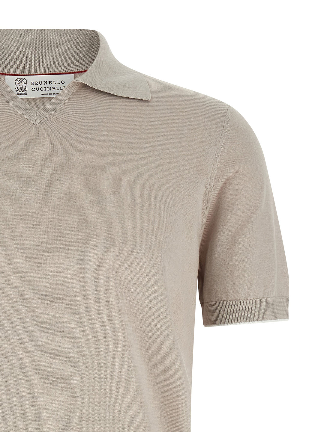 Brunello Cucinelli Cotton  Shirt Polo - Beige | 02c9b41e7bac08db5e4799413e5d8ec695a7f0a5