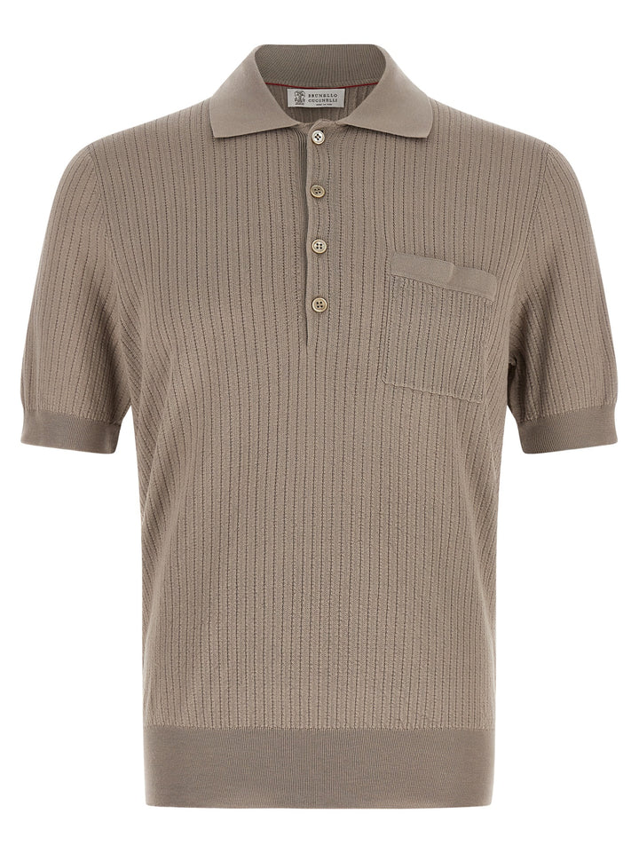 Brunello Cucinelli Operated Coast  Shirt Polo - Beige | d355c148ff02ee974e5bb1036b619e2964dff1e2