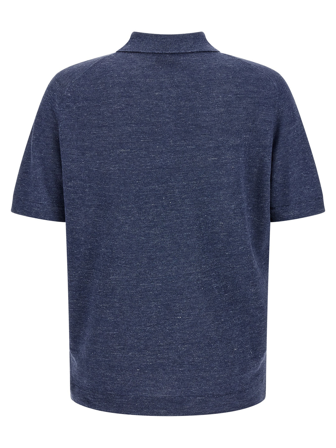 Brunello Cucinelli Linen Cotton  Shirt Polo - Blue | 92ad87003b73b1c3955ee84c233f26b703dcecdd