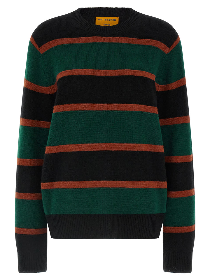 Guest In Residence Stripe Crew Sweaters and Cardigans - Multicolor | a61a274ecccc4ea7dd1e12a98aad3a9aa53da59b