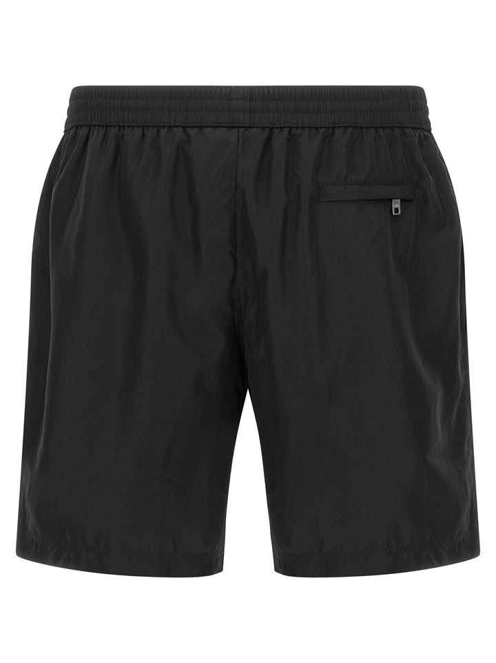 Dolce & Gabbana Logo Plaque Swimsuit Beachwear - Black | 08851a89ad7084d7066d6542d54a66706b37b033