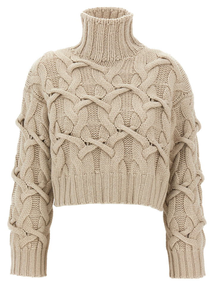 Brunello Cucinelli Braided Sweater Sweaters and Cardigans - Beige | e14d10fccf3a4863a5bfbede60affa22050f8811