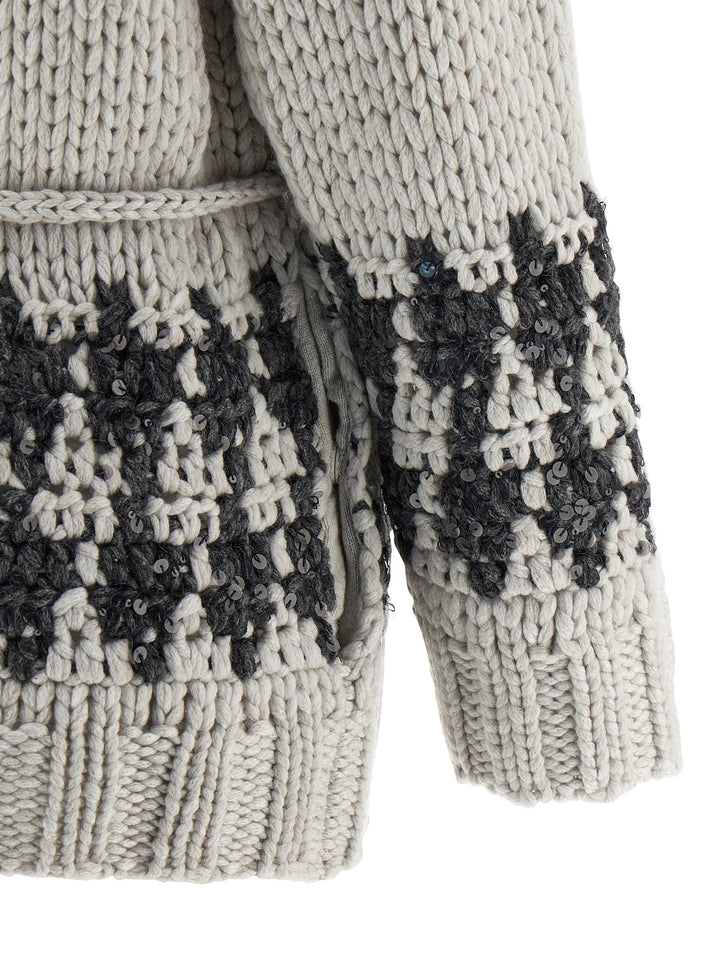 Brunello Cucinelli Opera Prince Of Wales Sweaters and Cardigans - Multicolor | 10f263d7fa54cb53504313b25b4fb0e1f2458668