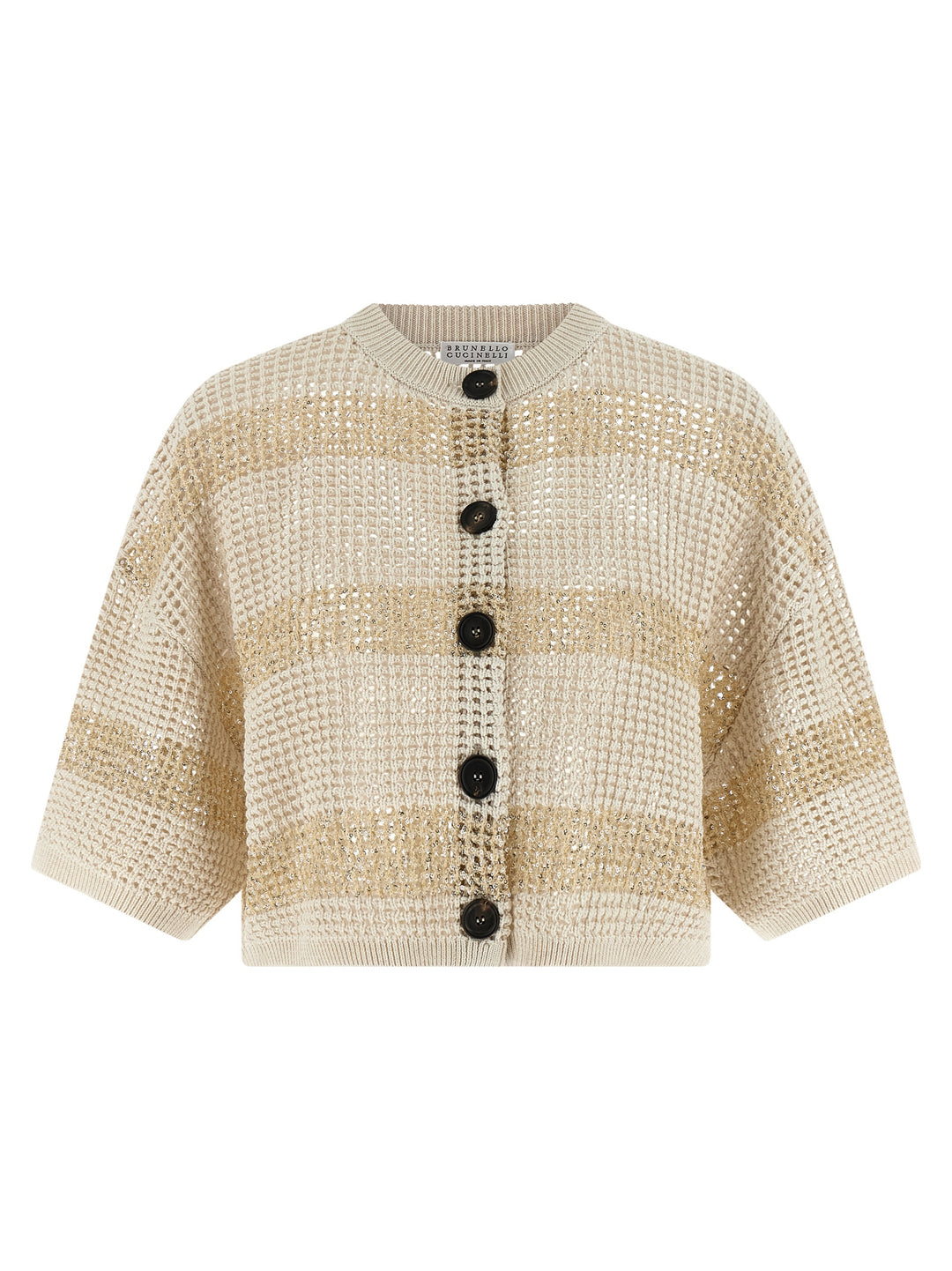 Brunello Cucinelli Crop Sweaters and Cardigans - Beige | ed49dabda1b7695e152f35f98f437ded0276ff70