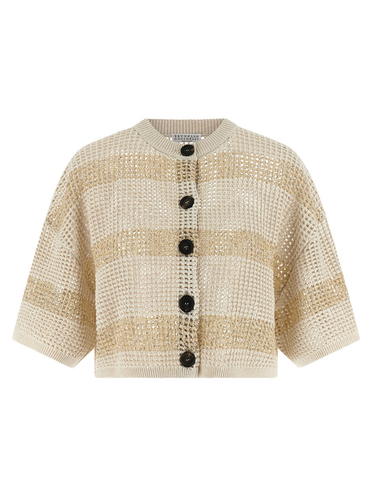 Crop Sweaters And Cardigans Beige