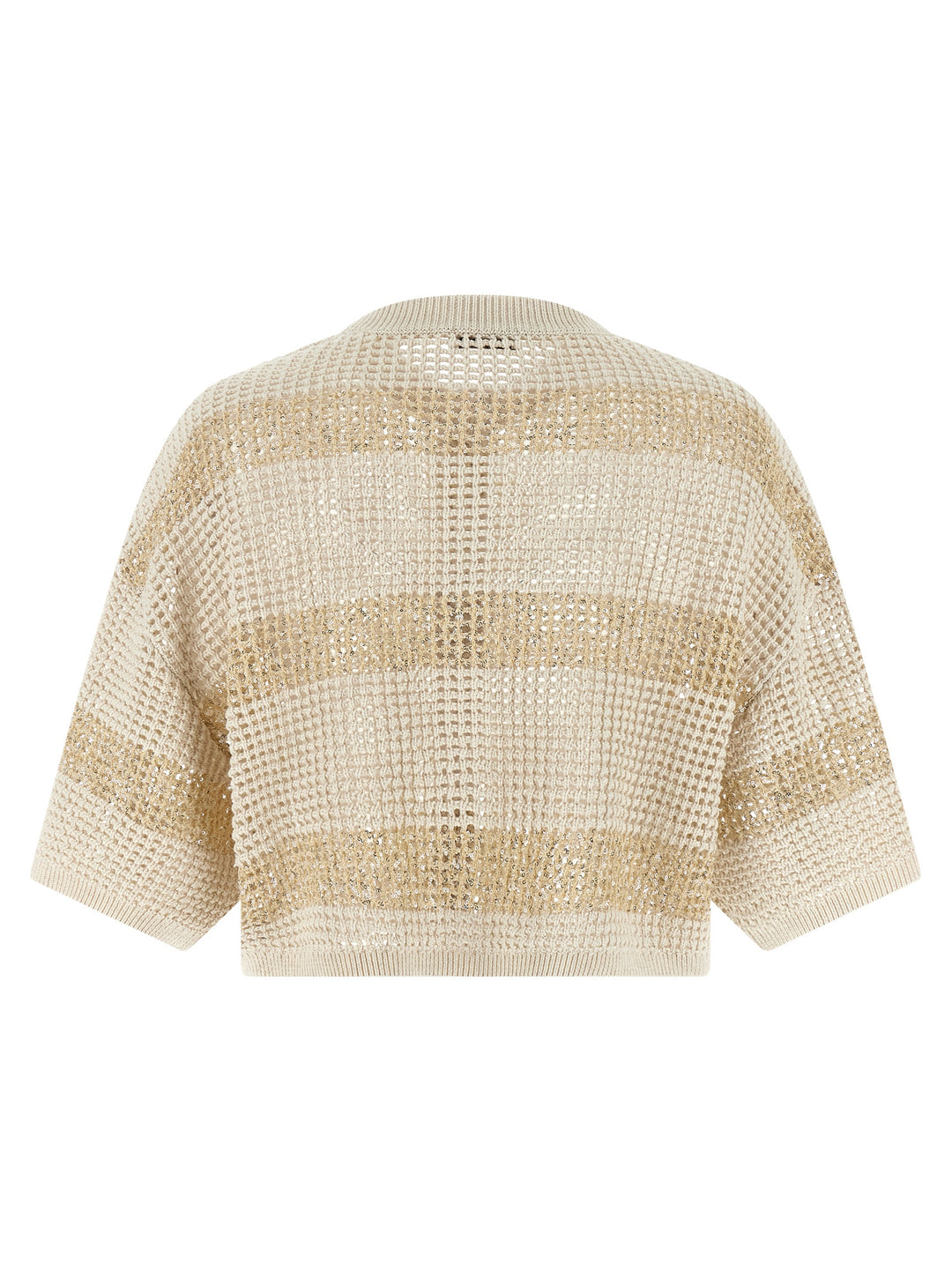 Brunello Cucinelli Crop Sweaters and Cardigans - Beige | 4d57fb3565af5989f245b512c9ac21b688cab9bf