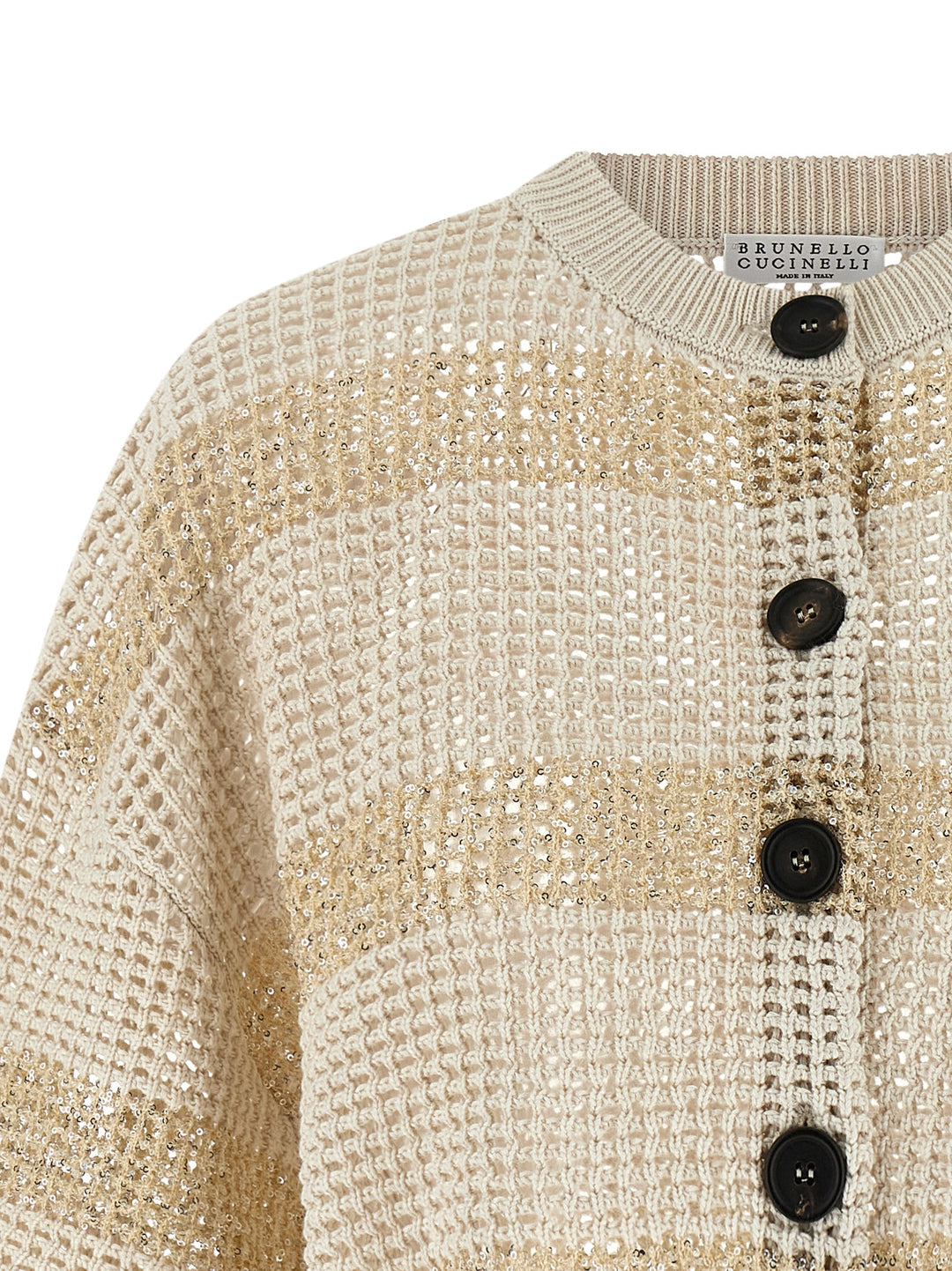 Brunello Cucinelli Crop Sweaters and Cardigans - Beige | 653317c638948c9163fca9455b7c45f3022c3c7f