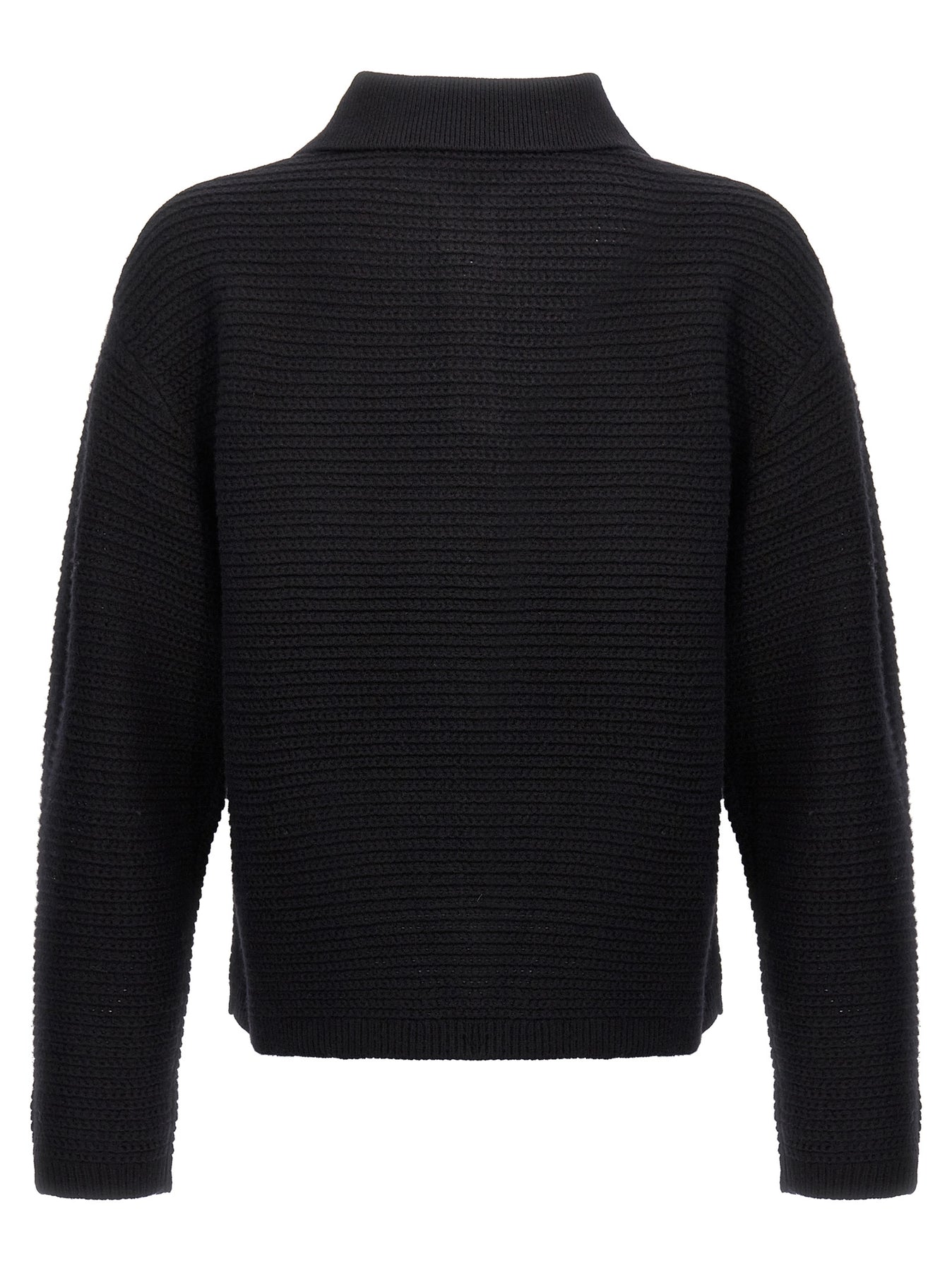 Logo Embroidery Sweater Sweaters And Cardigans Black