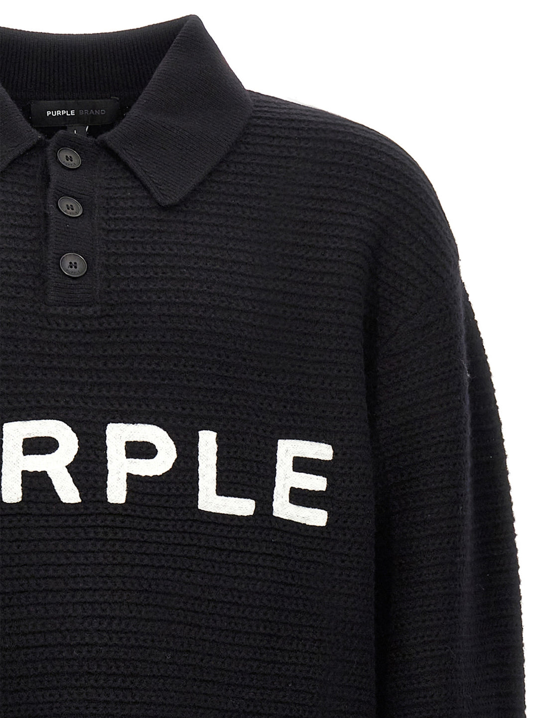Logo Embroidery Sweater Sweaters And Cardigans Black