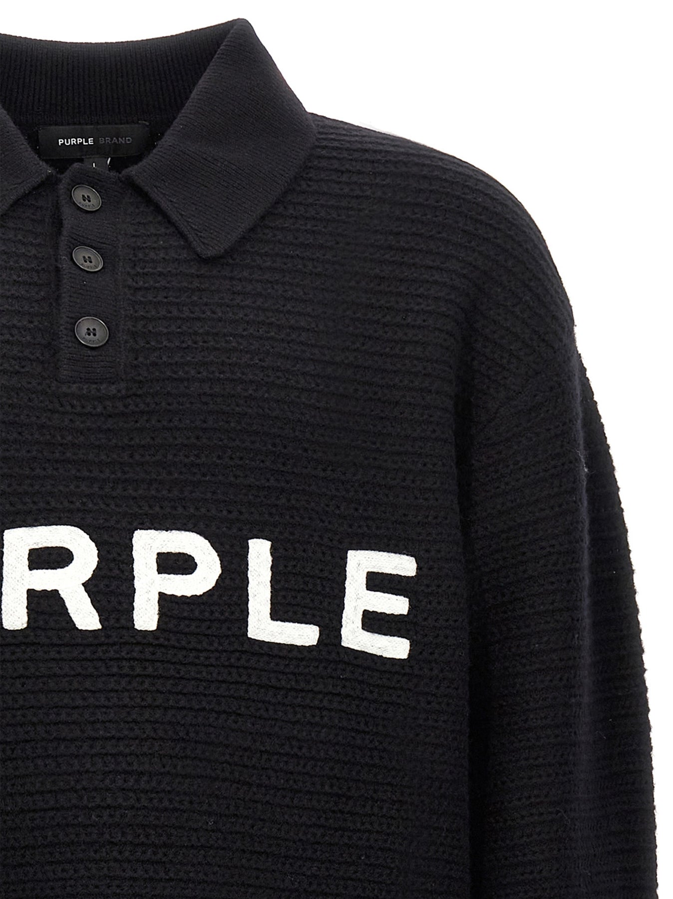 Logo Embroidery Sweater Sweaters And Cardigans Black