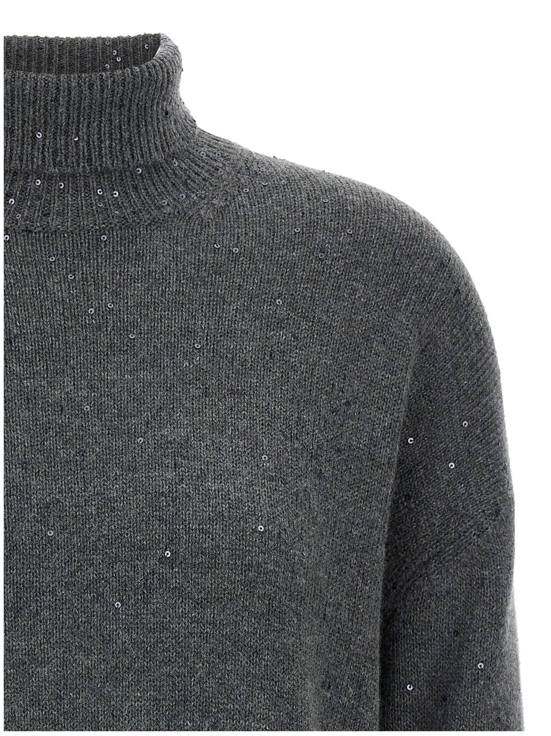 Brunello Cucinelli Sequin Sweater Sweaters and Cardigans - Gray | 1dfb4fe1154dbc4ccb38f72eaa17ab5e91cbcf75