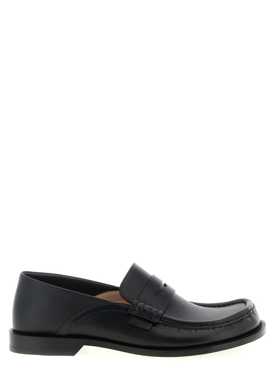 Campo Flap Back Loafers Black
