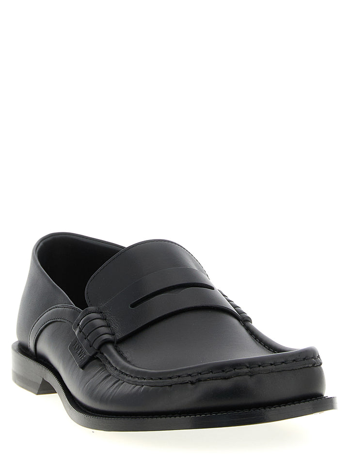 Loewe Campo Flap Back Loafers - Black | 9a69b4ea7f6de8e931e1b5737fa153a623a41fc0