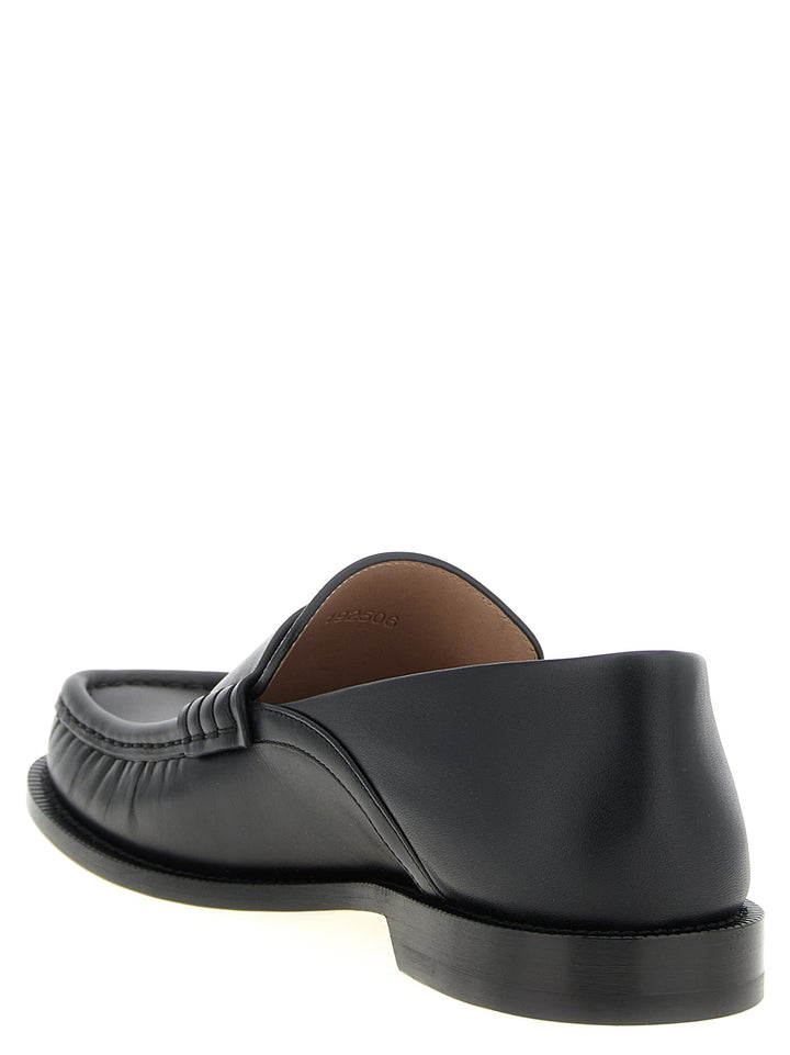 Loewe Campo Flap Back Loafers - Black | e1100a163654b5c8996258e1d17a0bd0f768ab21