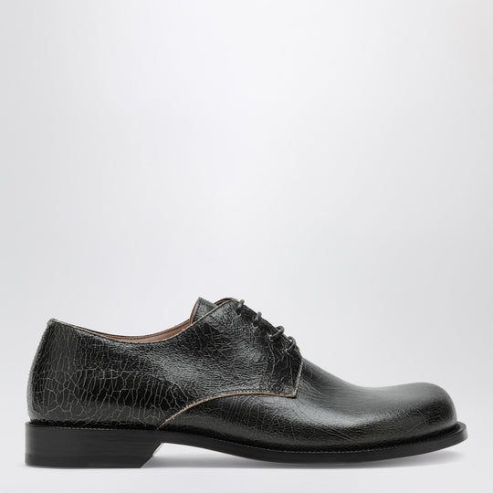 Campo Derby In Black Crackled Calfskin