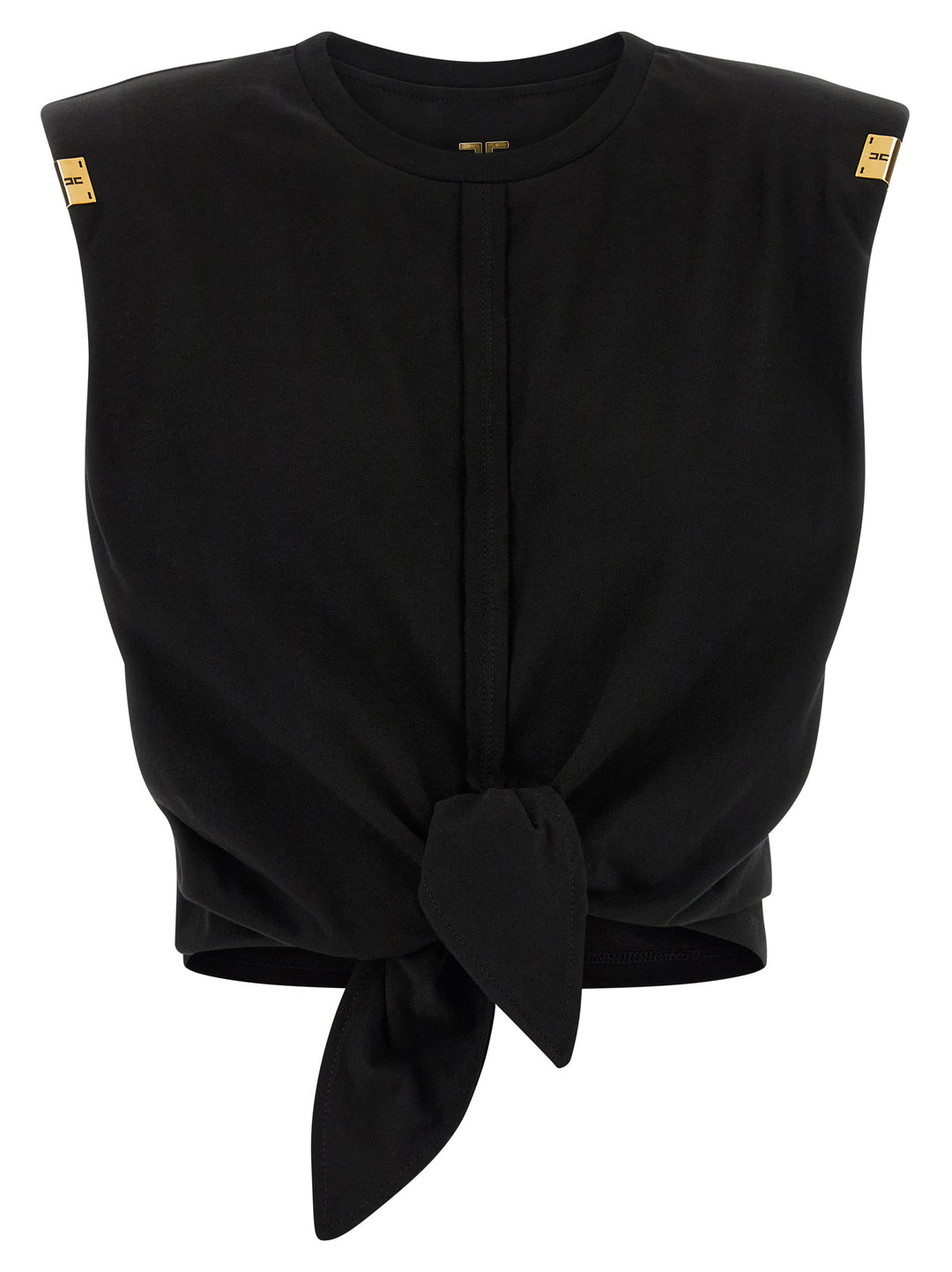 Elisabetta Franchi Knot T-shirt - Black | 3411859e42f97240a4ae88b5606b3b787917bd1e