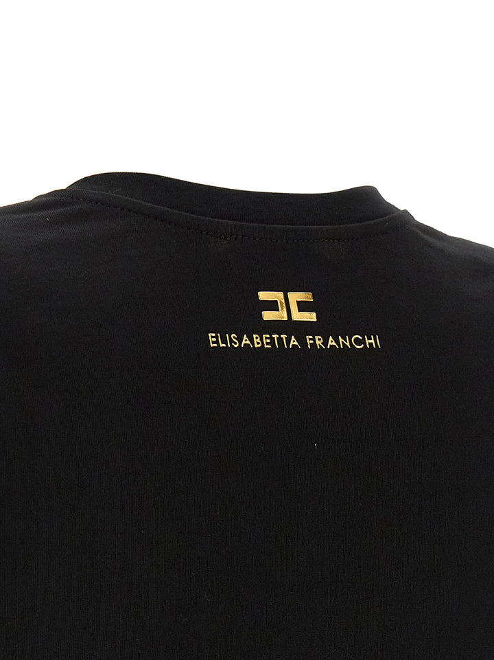 Elisabetta Franchi Knot T-shirt - Black | 806e0bc9ea0563e34c15fe65c3bc32859abbb15a
