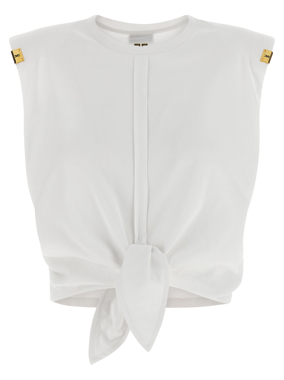 Elisabetta Franchi Knot T-shirt - White | 2f350e9357107fc035642b09db842642ea8fd56c