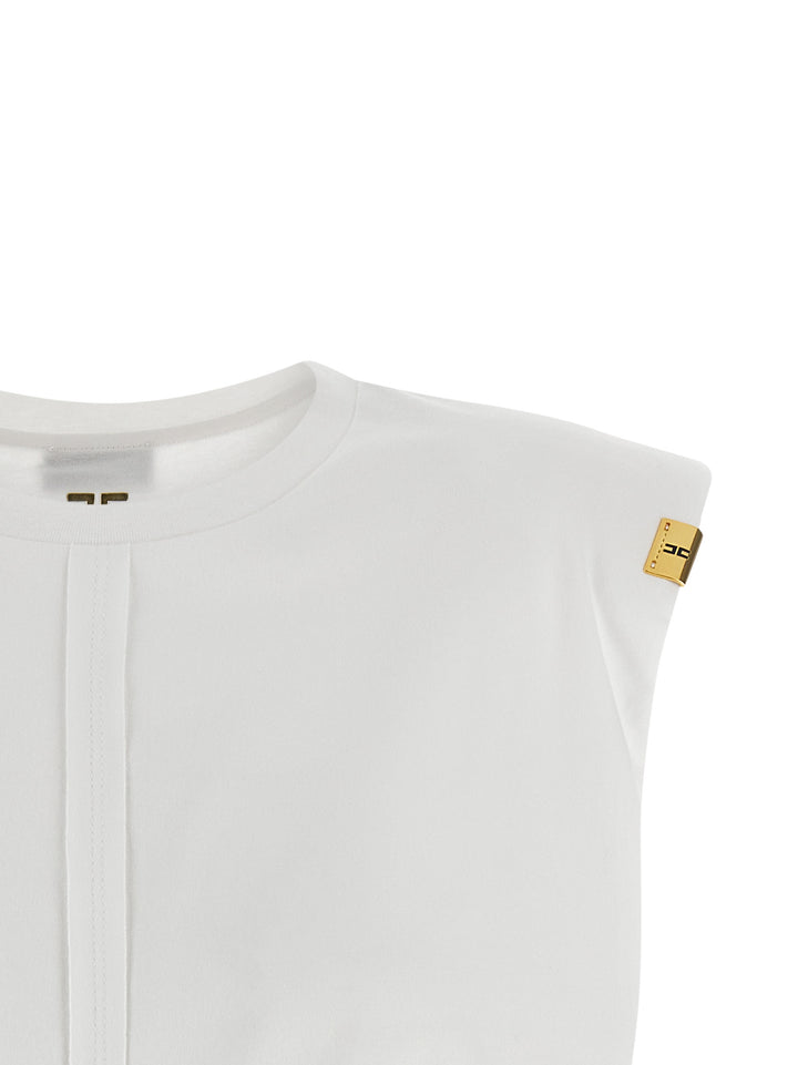 Elisabetta Franchi Knot T-shirt - White | f874fed9d8988d6b717e9c6c8a592c48db389495