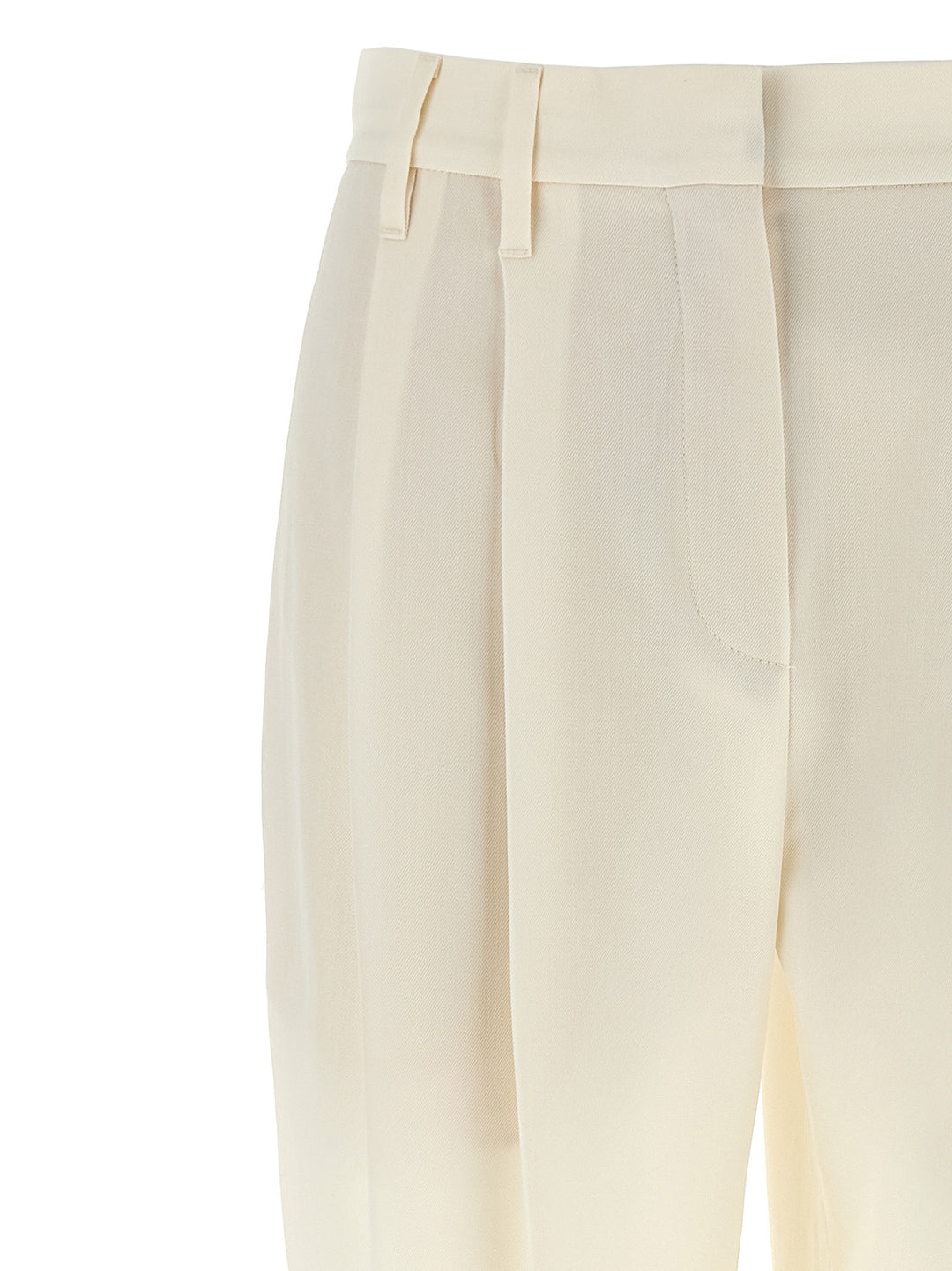 Brunello Cucinelli Pleat Pants - White | 73d0f172b20be4f4fcc0762f6e63a9d0fea50622