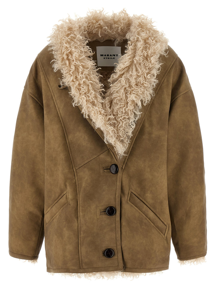 Marant Etoile Clea Puffer Jackets - Beige | 5afce231b7ead16a8f3326bc5eb67587ac3777ed